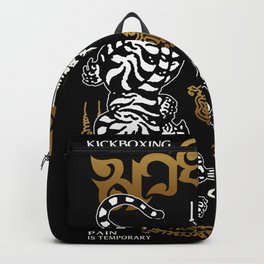 Muay Thai Sak Yant Twin Tiger Tattoo Backpack | Kickboxing, Fight, Twin, Boxer, Tattoo, Thaiboxing, Mixedmartialarts, Mma, Graphicdesign, Tiger 