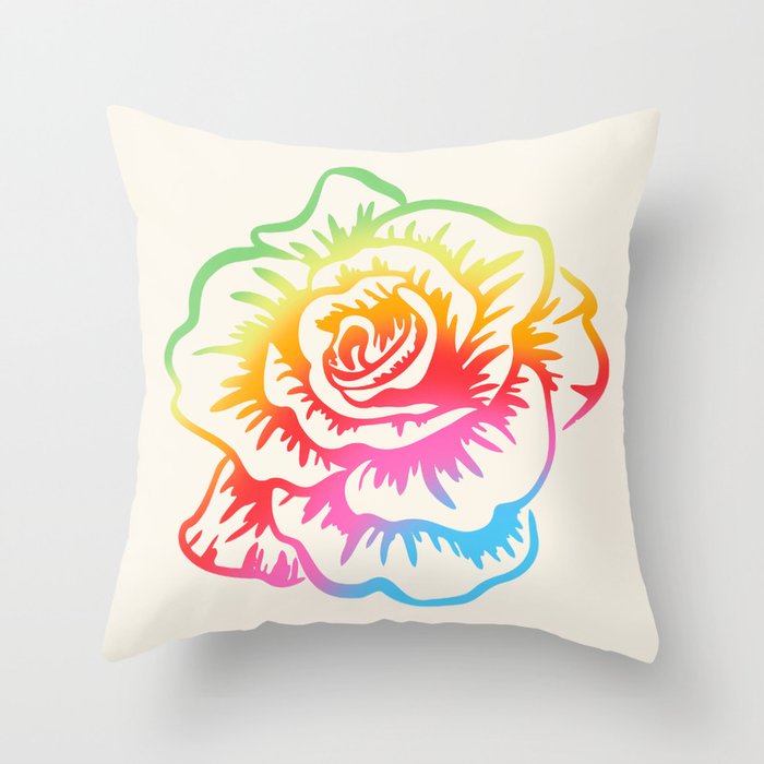 Pride Rose Throw Pillow