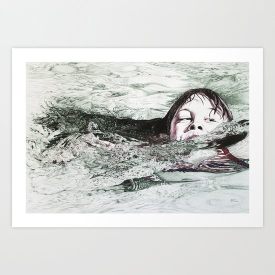 Go Swimming Art Print