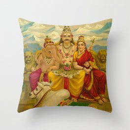 Shankar by Raja Ravi Varma Throw Pillow