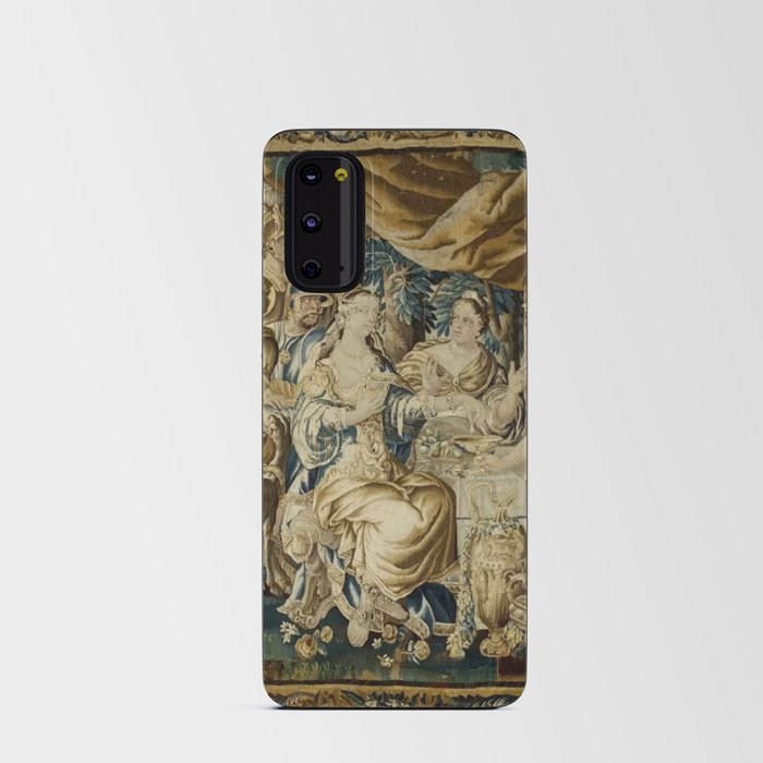 Antique 18th Century French Aubusson Cleopatra Banquet Tapestry  Android Card Case