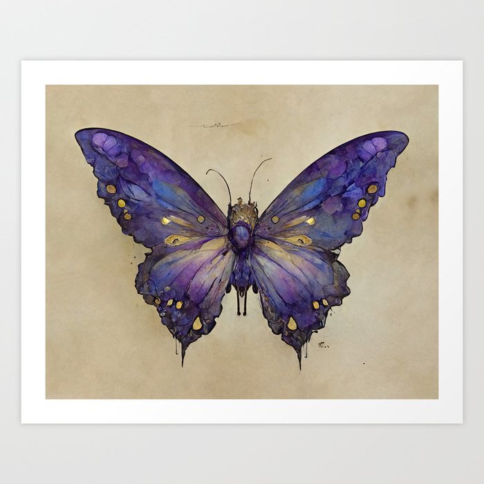 Butterflies of Willowood: Royal Cloaked Dyadic Art Print