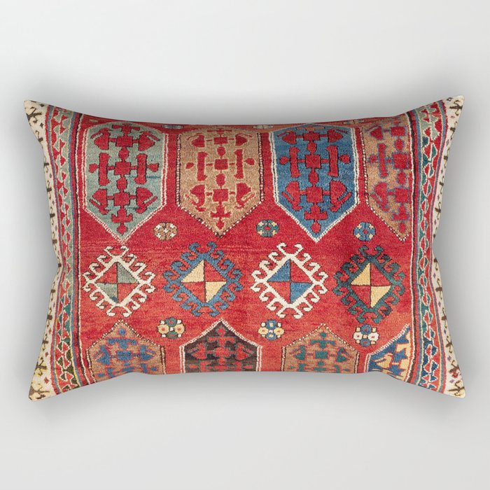 Borjalou Kazak  Azerbaijan Southwest Caucasus Rug Print Rectangular Pillow