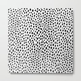 Dalmatian Spots (black/white) Metal Print | Spot, Animal, Pattern, Black And White, Polkadots, Polkadot, Curated, Dalmatian, Dog, Cute 