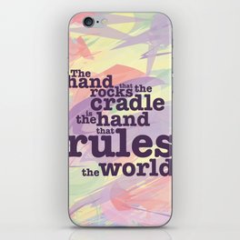 The Hand that Rocks the Cradle... iPhone Skin
