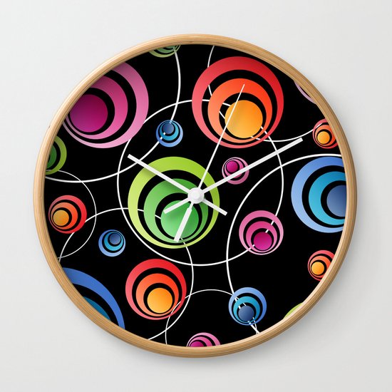 Circles In Circles. Wall Clock