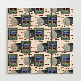 Keister Air Canned Gasification Beans Pattern Wood Wall Art