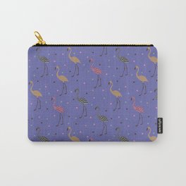 Flamingo Fun Seamless Pattern | Peri Purple Carry-All Pouch