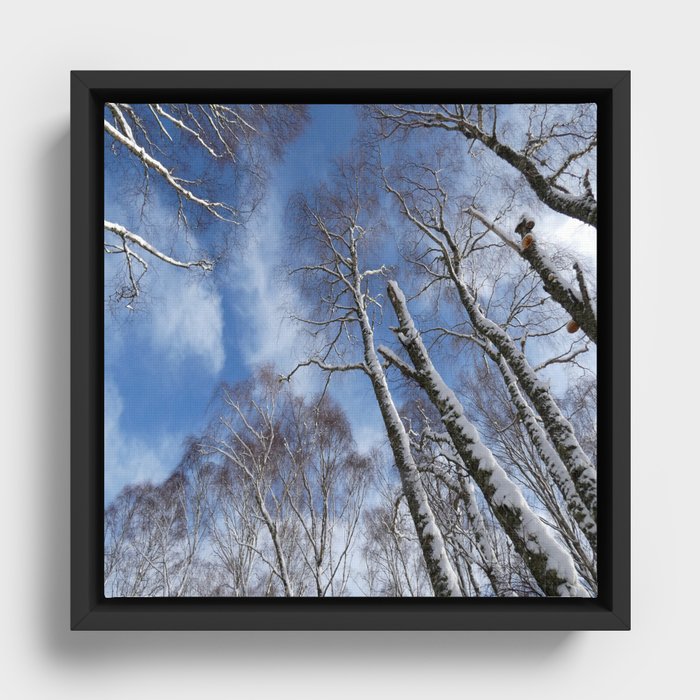 Scottish Highlands Snow Day View Framed Canvas