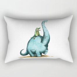Brachiosaur Rides (Norm the Alligator) Rectangular Pillow