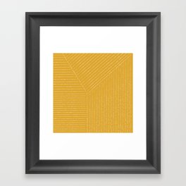 Lines (Mustard Yellow) Framed Art Print