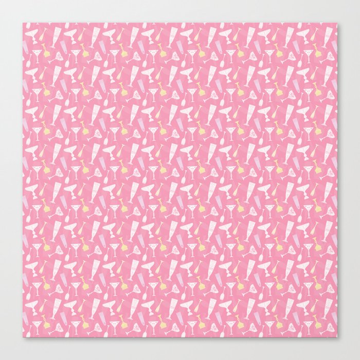 Cocktail Hour (Pink) Canvas Print