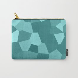 Voronoi Carry-All Pouch | Jagged, Irregular, Pavers, Mathematics, Mathematical, Aqua, Voronoi, Turquoise, Angular, Contemporary 
