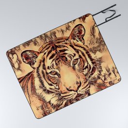 Animal ArtStudio- amazing Tiger Picnic Blanket