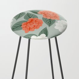 Into the meadow - mint blue and orange Counter Stool