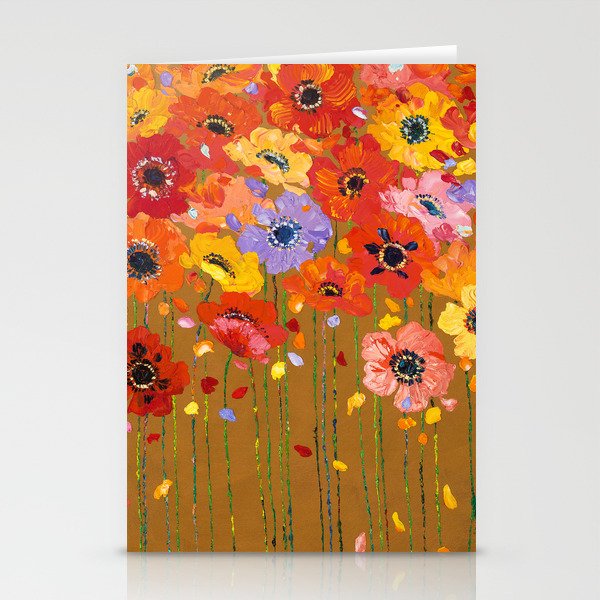 Over the Top Poppies Stationery Cards