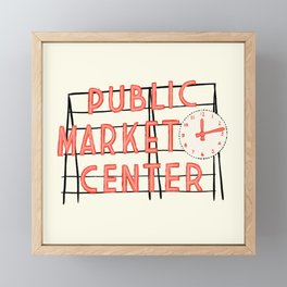 Pike Place Market Sign Framed Mini Art Print