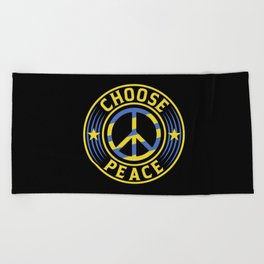Choose Peace Ukraine War Beach Towel