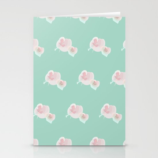 Dope Floral Teal Stationery Cards