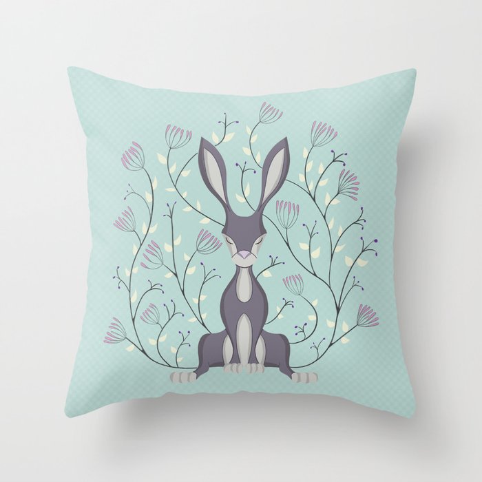 Hare Throw Pillow