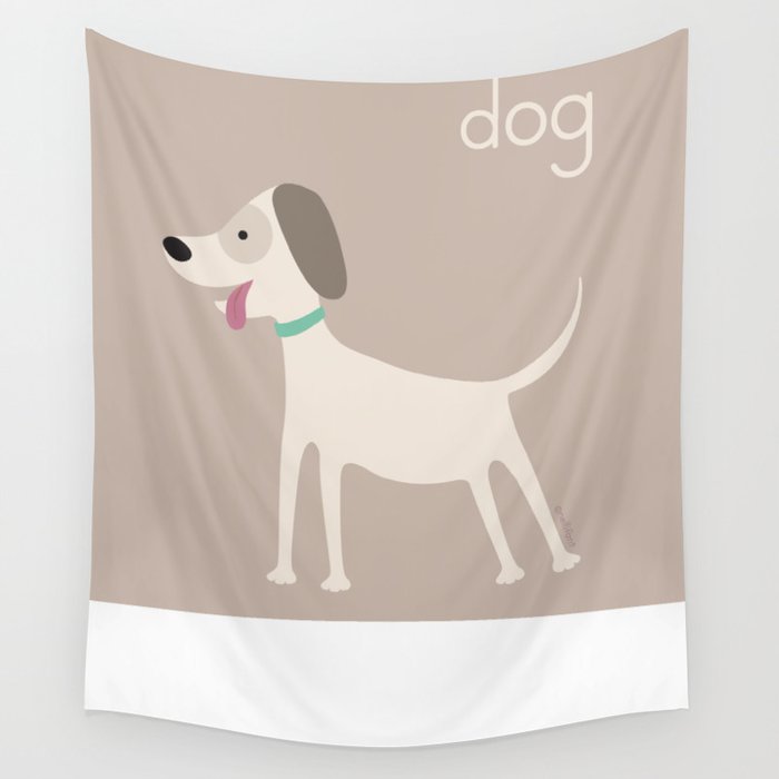 D for Dog Wall Tapestry