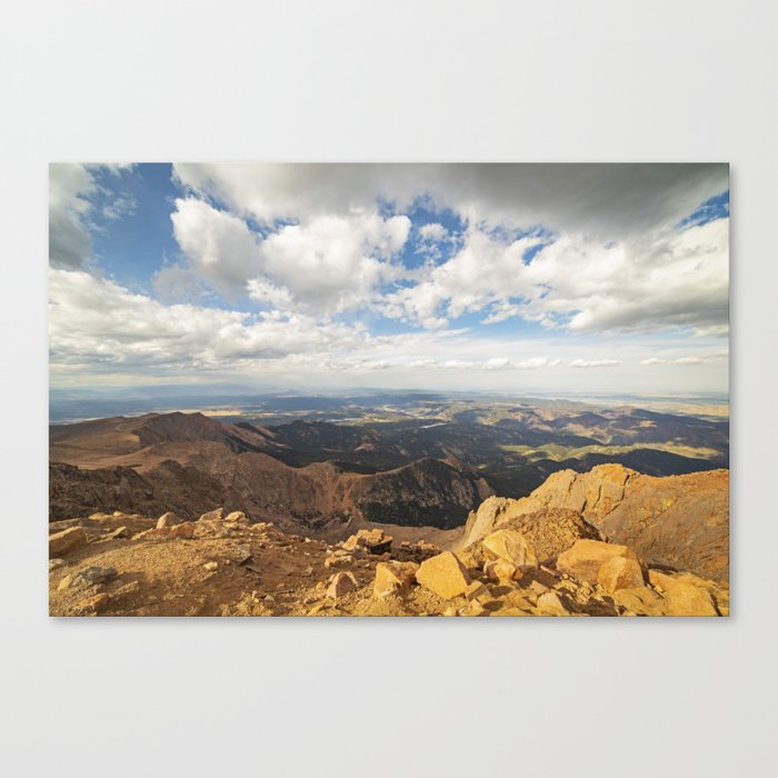 Looking Down from Pikes Peak Colorado Springs Colorado Canvas Print