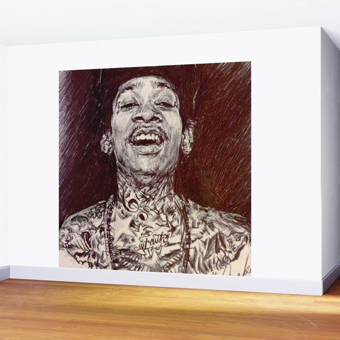Wiz Khalifa Wall Mural By Billyhjackson Society6