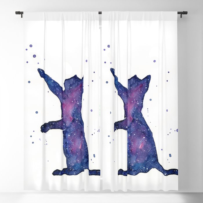 Galactic Cat Blackout Curtain