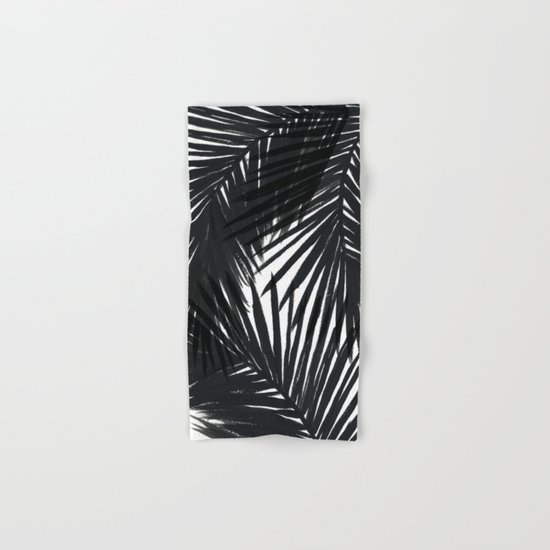 Palms Black Hand & Bath Towel