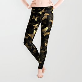 Butterfly Chaos black and gold Leggings
