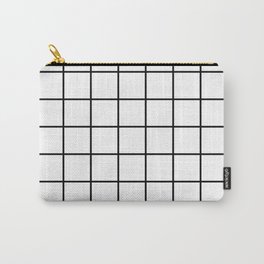 Black and White Grid Carry-All Pouch