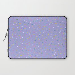 Colorful Sprinkles Small-Scale Pattern on Lavender Background  Laptop Sleeve