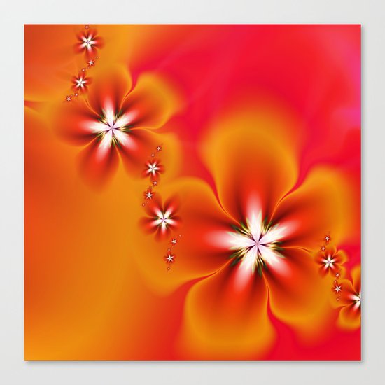 Fleur d'Automne Fractal Canvas Print