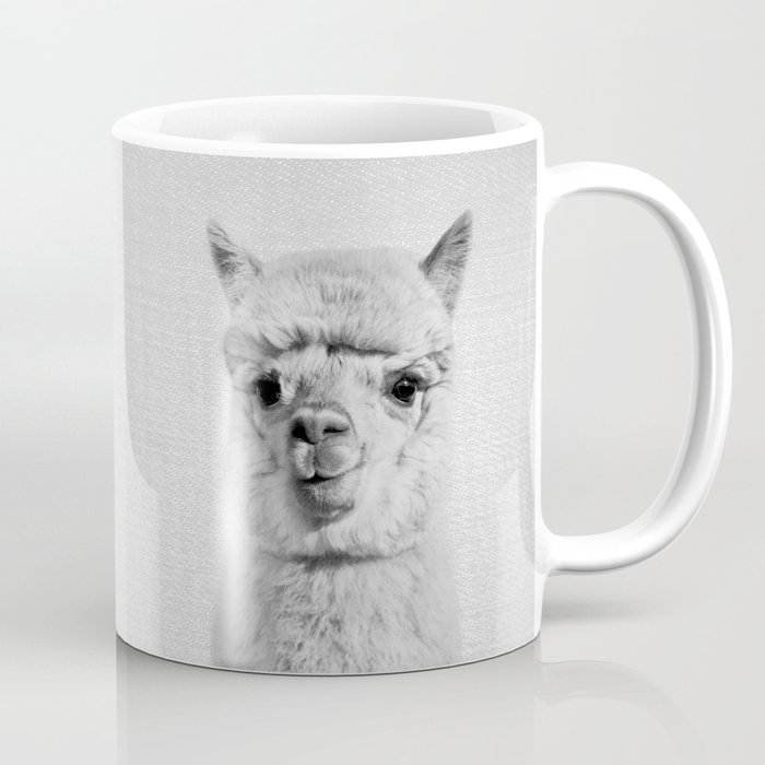 Alpaca - Black & White Coffee Mug