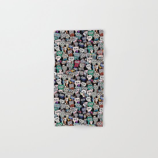 Gemstone Owls Hand & Bath Towel