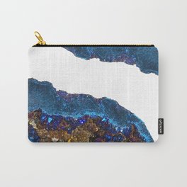 Agate metallic blue & gold Carry-All Pouch