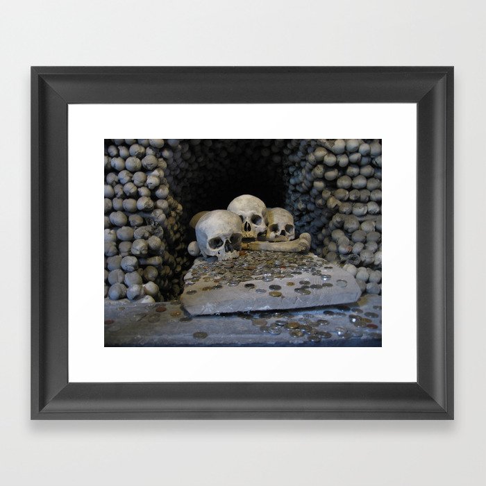 Skulls & Coins Framed Art Print