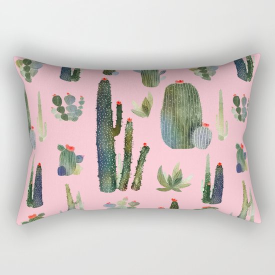 cactus pink new version! Rectangular Pillow