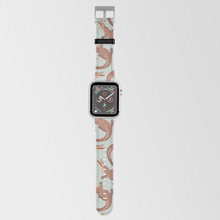Crocodiles (Calm Beige and Gray Palette) Apple Watch Band