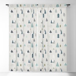 Pine Forest Scandinavian Pattern Blackout Curtain
