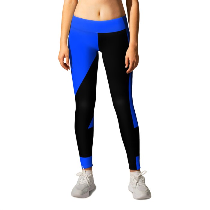 Number 4 (Black & Blue) Leggings