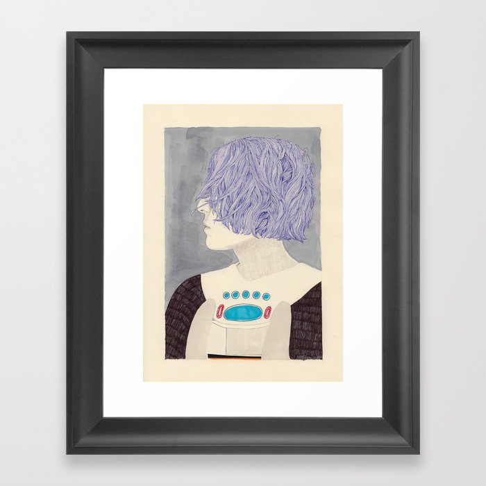 Wet Hair Framed Art Print