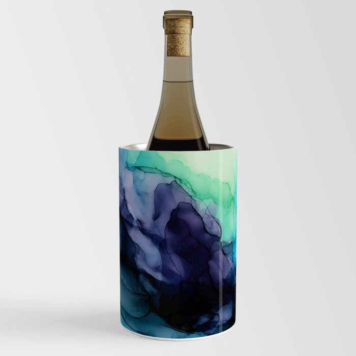 Sweet Pea Pastel Abstract Chaos | Calming Fluid Art Wine Chiller