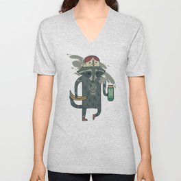 Raccoon wearing human "hat" V Neck T Shirt