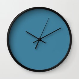Jelly Bean Blue pastel solid color modern abstract pattern  Wall Clock