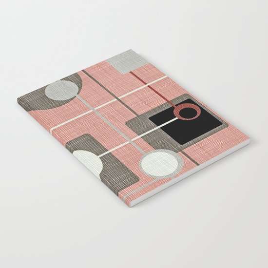 Orbs & Squares Pink Notebook