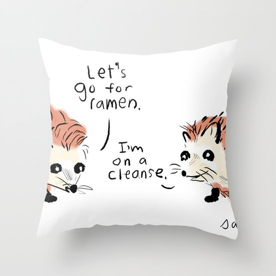 I'm on a cleanse. Throw Pillow