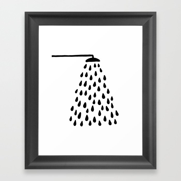 Shower in bathroom Gerahmter Kunstdruck