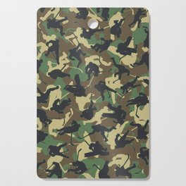 Ice Hockey Player Camo Woodland Forest Camouflage Pattern Cutting Board