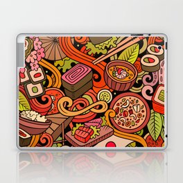 Traditional Art Japanese Food Pattern Laptop Skin